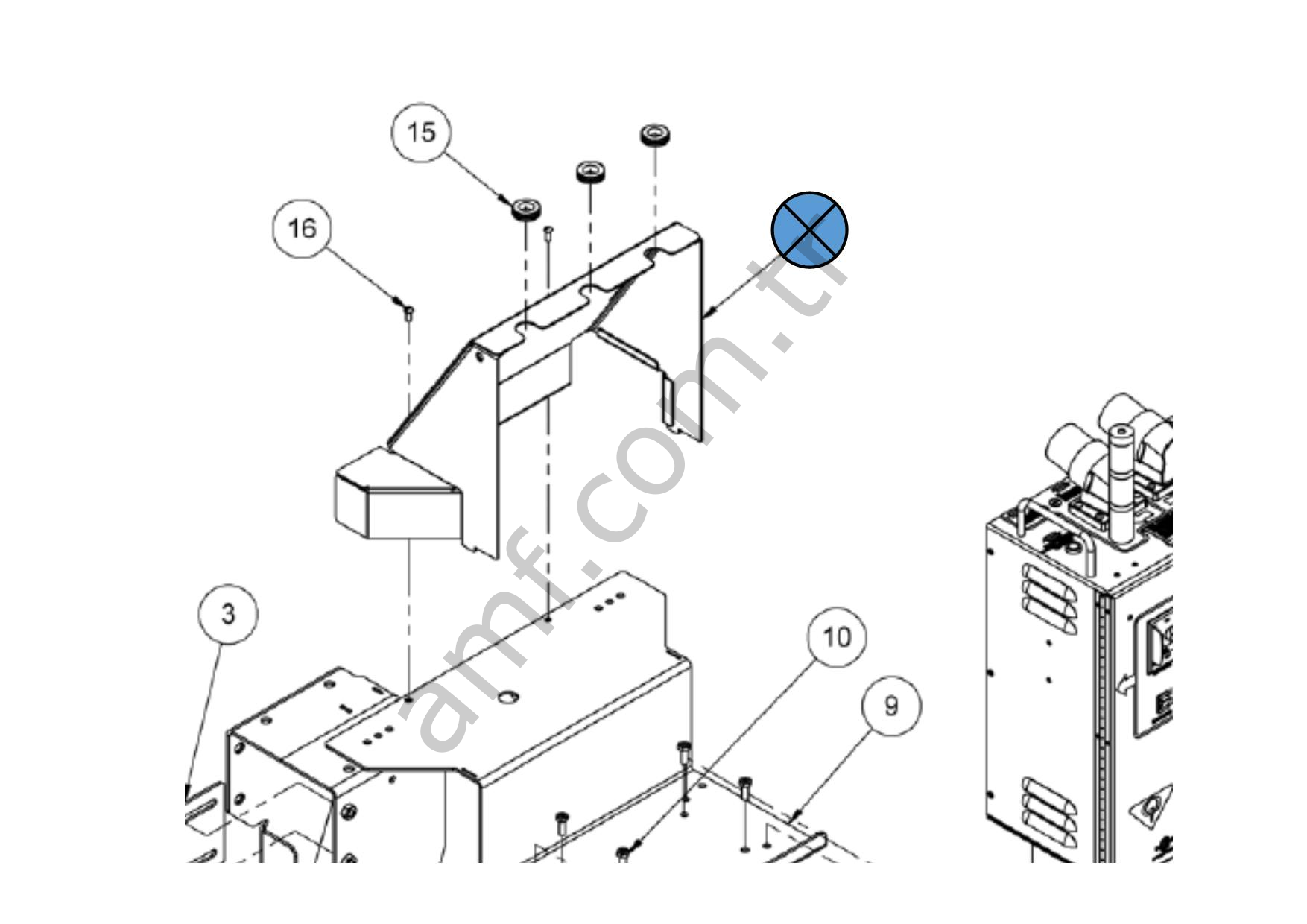 Chassis Cover Wide Duct Edge_088200481 EDGE Chassis Arka Koruma Kapağı Üst Bölüm