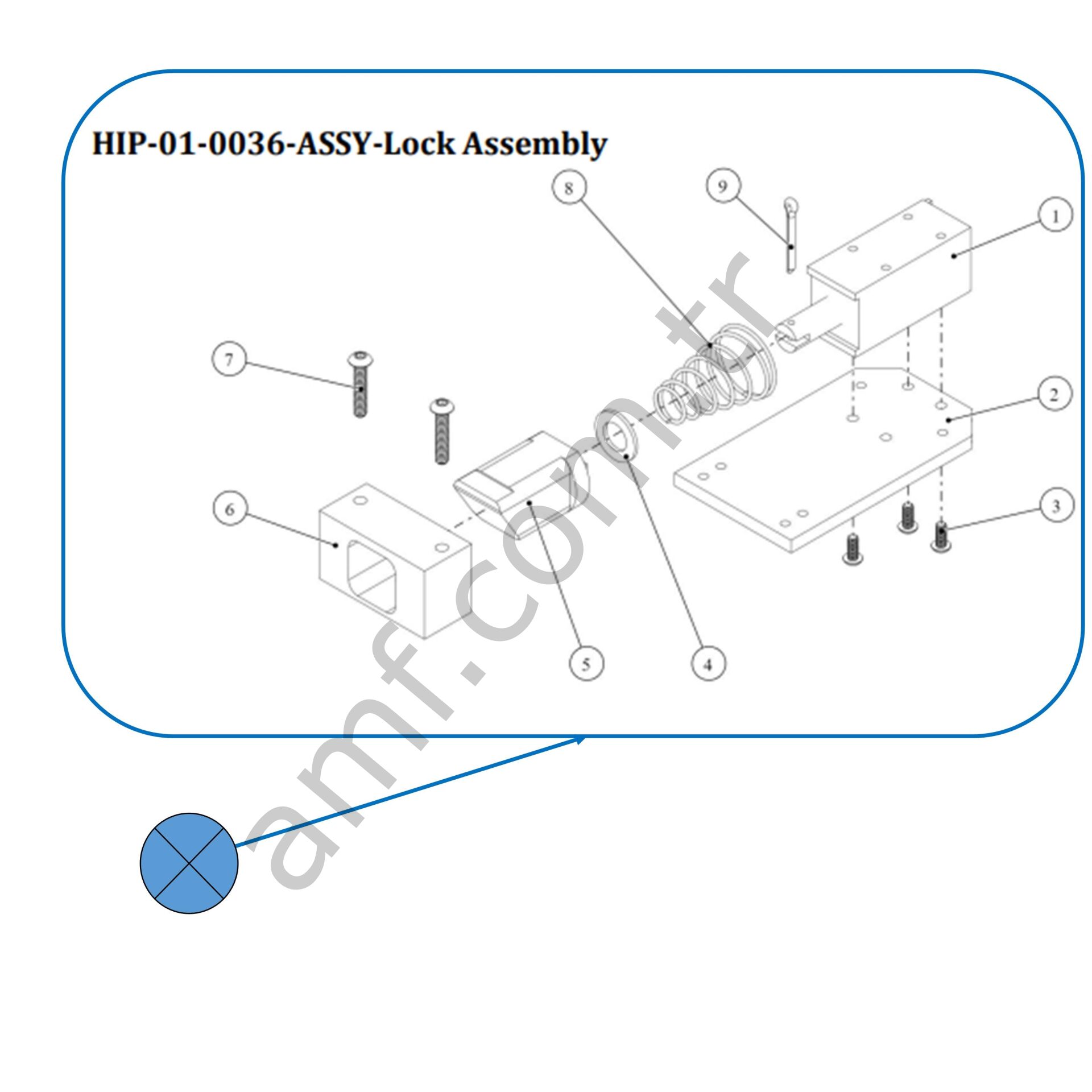 Assy-Lock Assembly_HIP-01-0036 Hungry Hungry Hippos, Solenoidli Kilitleme Meknizması