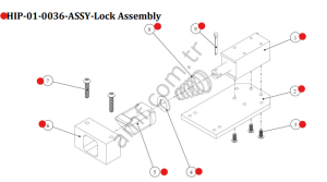 Assy-Lock Assembly_HIP-01-0036 Hungry Hungry Hippos, Solenoidli Kilitleme Meknizması
