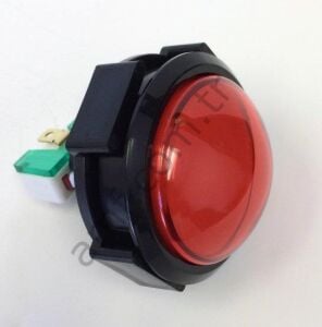 2-3/4'' / 70mm Çap Dış Bükey Kırmızı Buton 2-3/4'' Round Jumbo Button -Red_Model: LPB-DT-S-RED
