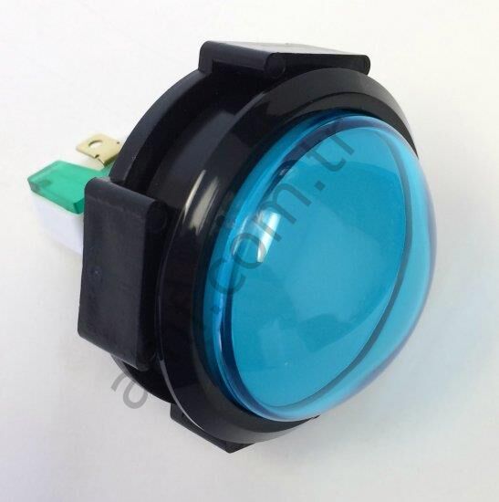2-3/4'' / 70mm Çap Dış Bükey Mavi Buton 2-3/4'' / 70mm Round Jumbo Button - Blue_Model: LPB-DT-S-BLUE