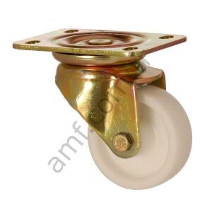 Zet Polipropilen Döner Tekerlek - 55 mm Çap Oyun Makinası Kabin Tekerleği, Taşıma Kapasitesi 100Kg, 6mm6x87mm Tabla, Yerden Yükseklik 84mm