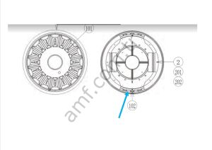 Double Spin, Assy Led White Rg 40mm_DB-6001UK Double Spin, 40mm Led Kart