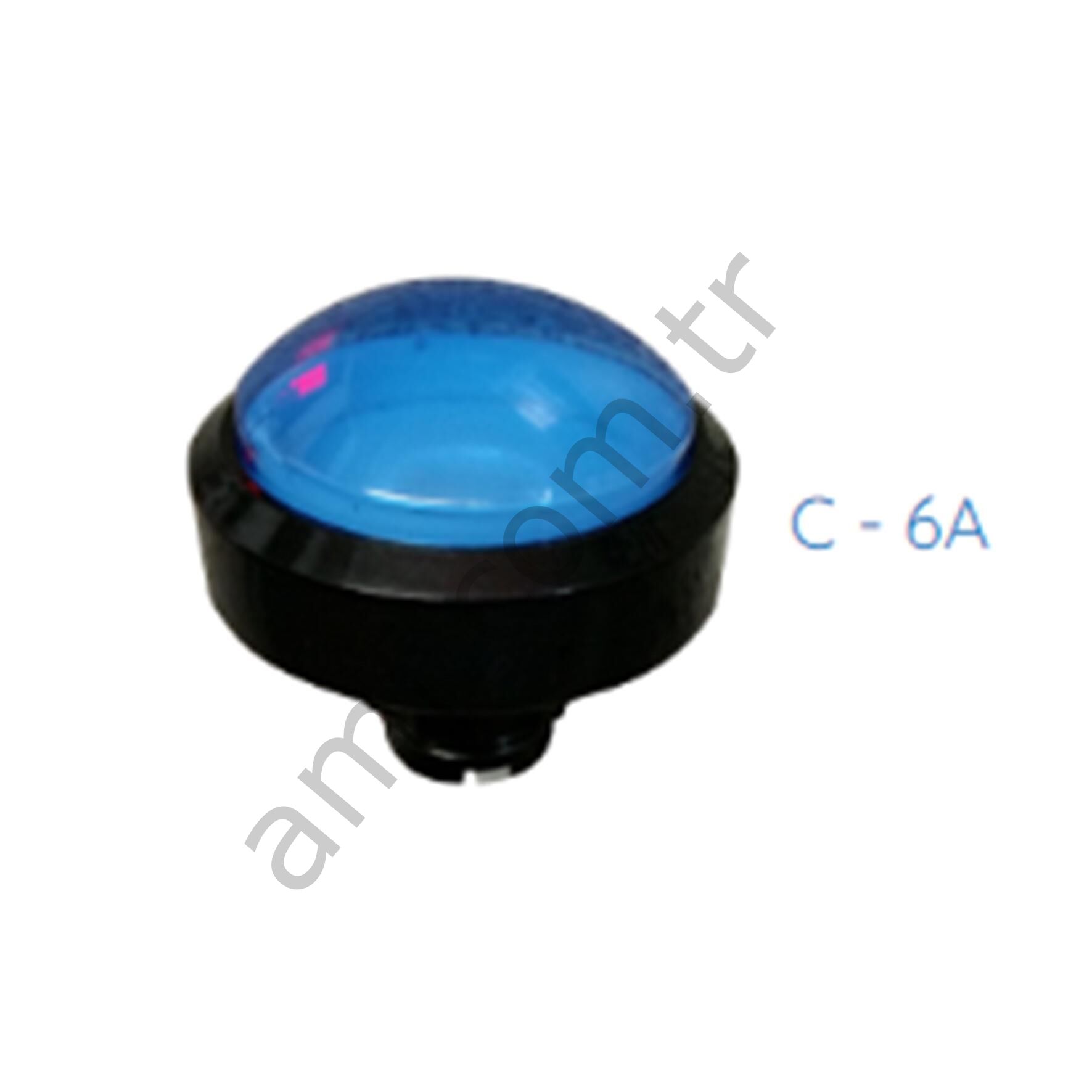 Crazy Light Push Button-Blue_C - 6A Crazy Light, Buton Ledsiz Mavi