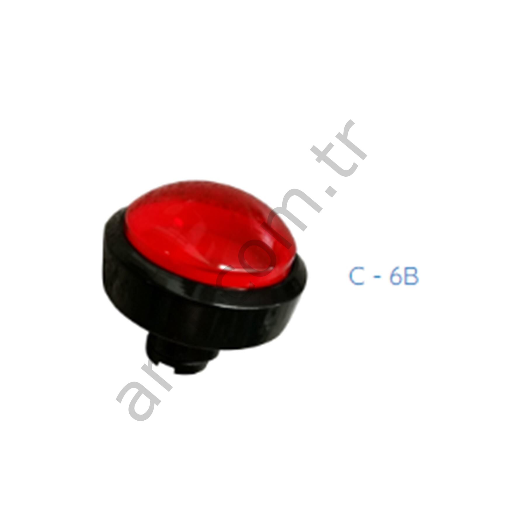 Crazy Light Push Button-Red_C - 6B Crazy Light, Buton Ledsiz Kırmızı