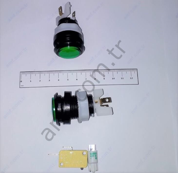 Tecway Submarine Green Round Button Mini Kiddie Submarine, Yeşil Buton