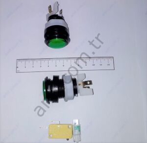 Tecway Submarine Green Round Button Mini Kiddie Submarine, Yeşil Buton