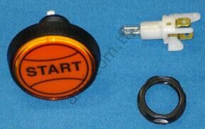 Nba Basketball Button Lg Round Orange Start_HP2005 Ice Basketball, Nba Hoop, Turuncu, Başlatma Butonu