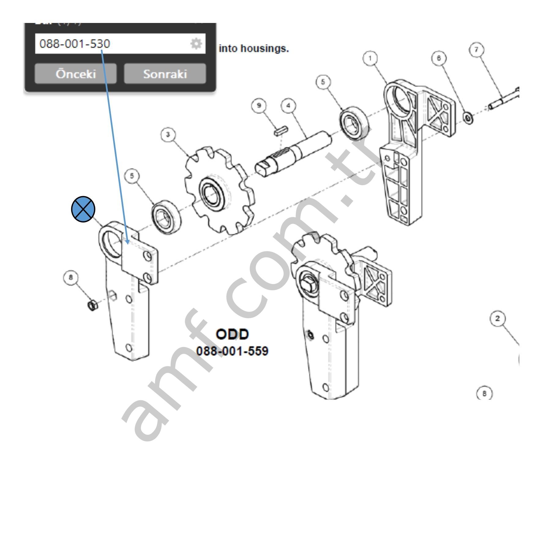 Sprocket Yoke Right Hand_088001530 Edge Kazan