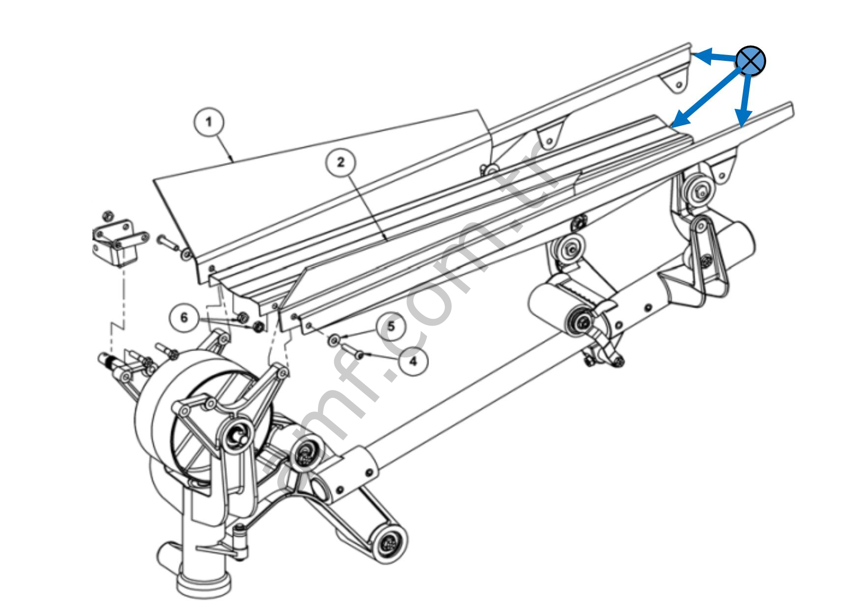 Distributor, Rear Belt Runner Assy_070006846 Distribütör, Arka, Kayış&Labut Klavuzu Komple