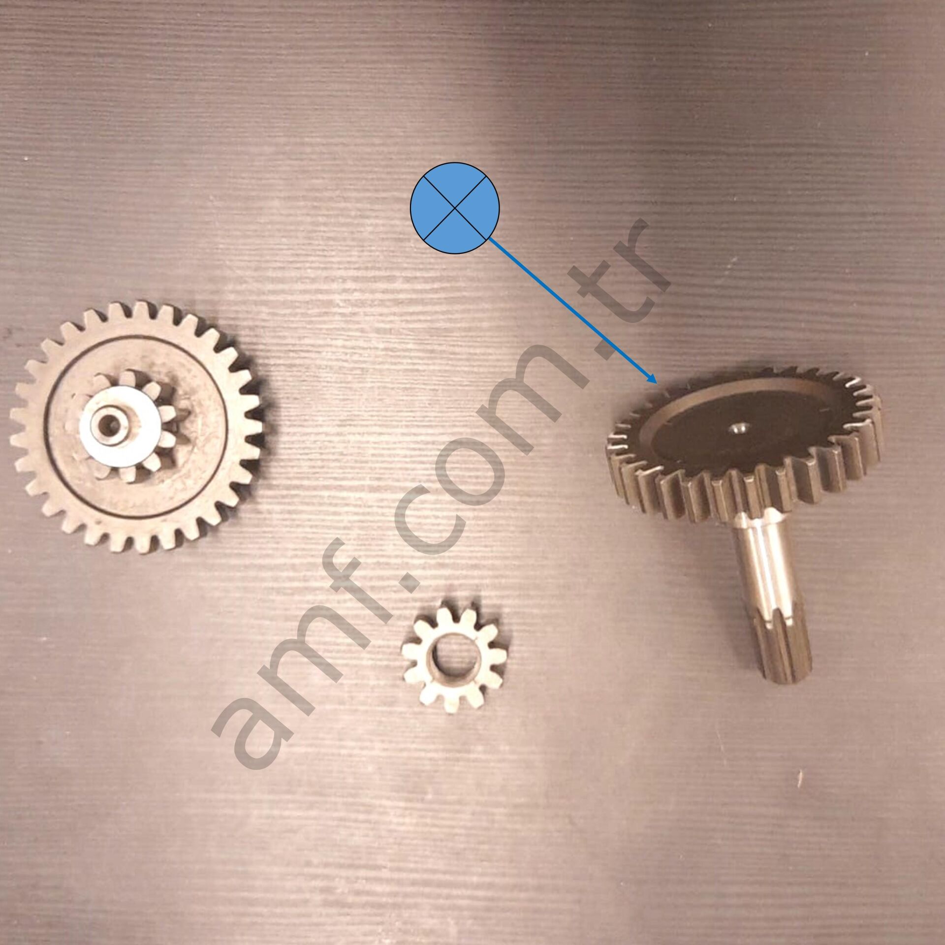 Motor Gear With Pin_2A1420 Iepark Bumper Car Motor Dişlisi ve Şaftı İle Birlikte