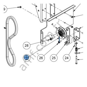 Edge Idler Pulley_B-Belt 4''_088001825 Edge, Elevator Kayış Avara Kasnağı, Pvc