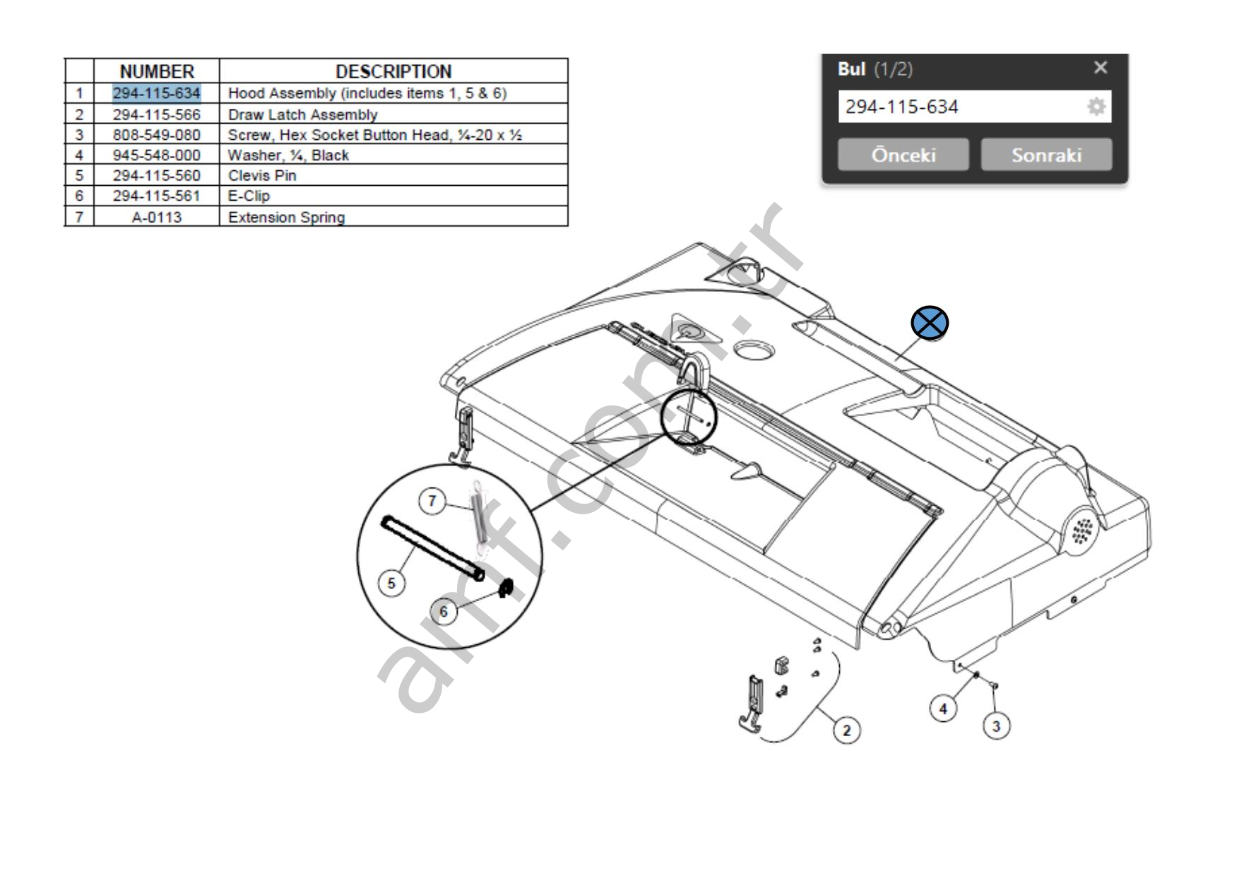 Hood Assembly_294115634 Hat Bakım Makinası, Express B, Makine Kapağı Komple