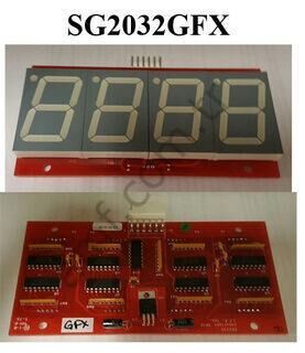 Pcba Score Display Middle GF_SG2032GFX Ice Game, 4 Dijit Display Kartı