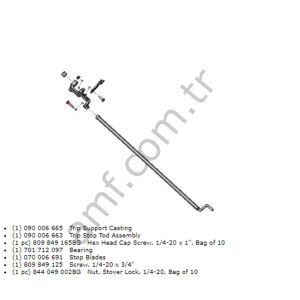 Trip Stop And Rod Assembly_ST090006668 Distribütör Durdurma Çubuğu ve Kol Seti