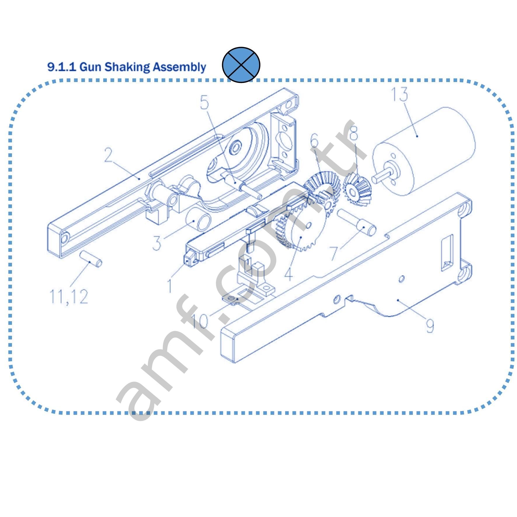 Gun Shaking Assembly_E112-0805-00/29942106011 Elevator Action Invasion, Silah İç Mekanizması Komple