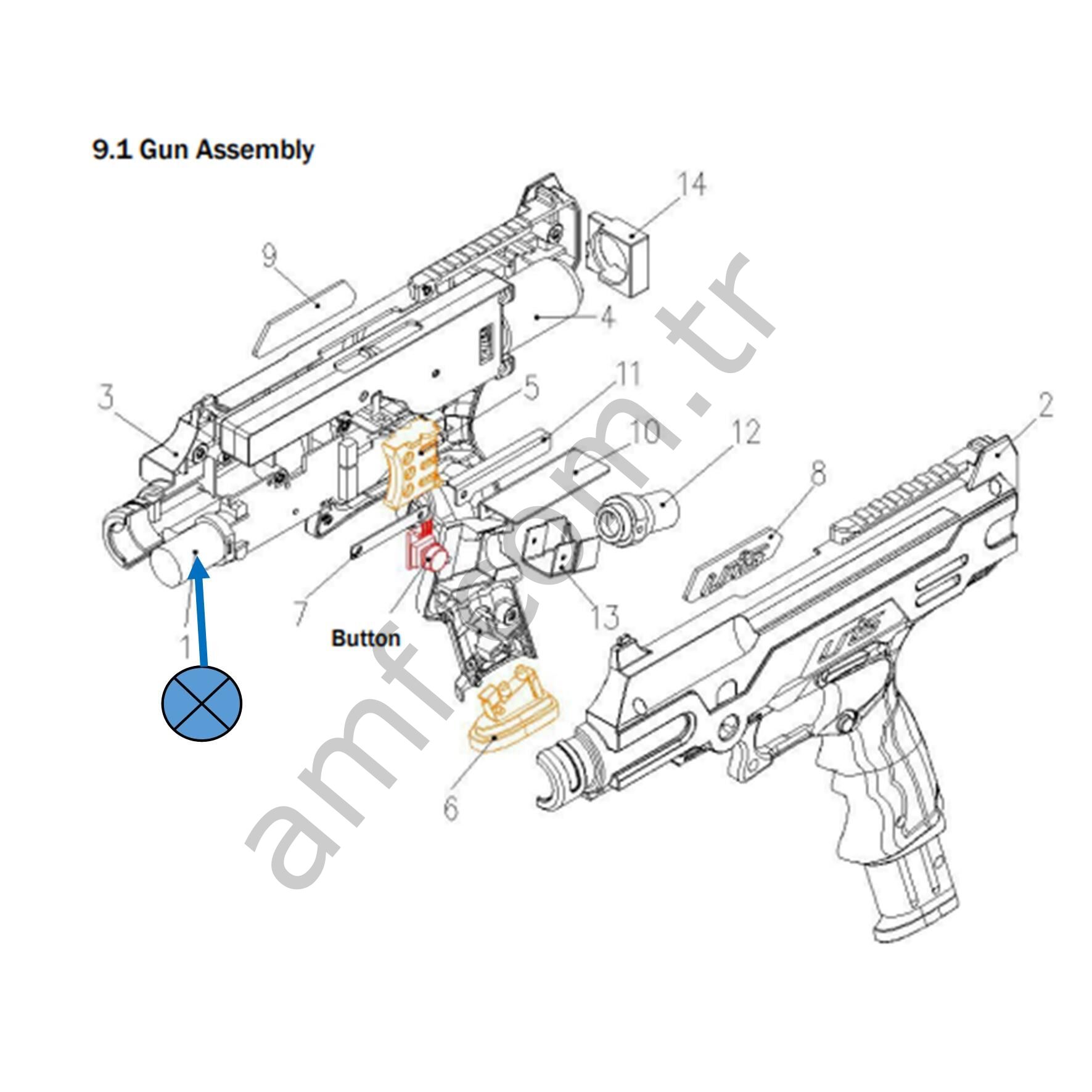Elevator Action Gun Board_E112-0802-00/21504000016 Elevator Action Invasion, Silah Sensorü