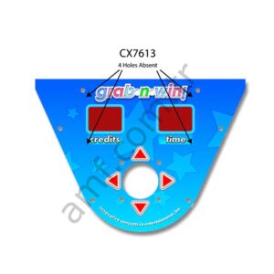 Grab N Win Control Panel_CX7613 Crane Ice, Grab N Win Ön Konsol Baskılı Pleksi