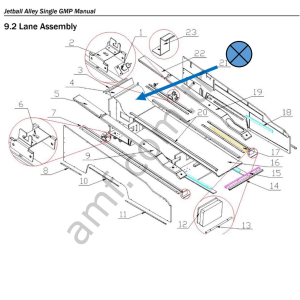 Jetball Alley-Lane Front Plate_J127-193-000 Jetball Alley Ön Rampa