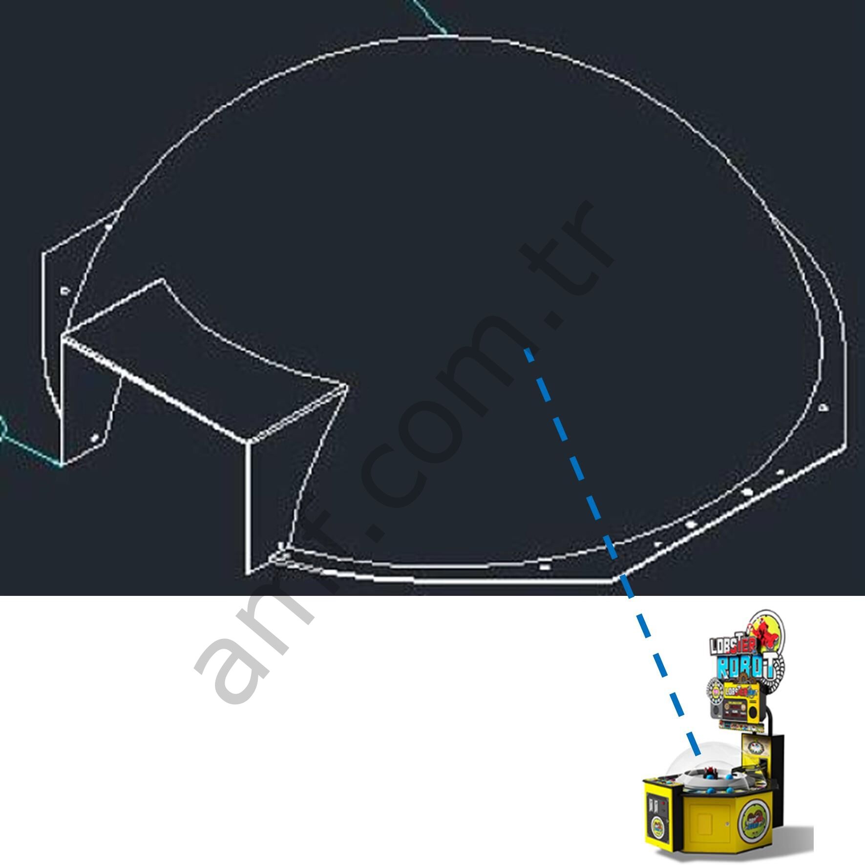 Dome Molding_MLOB0MOL002 Lobster Robot, Pleksiglass Gubbe_MLOB0MOL002