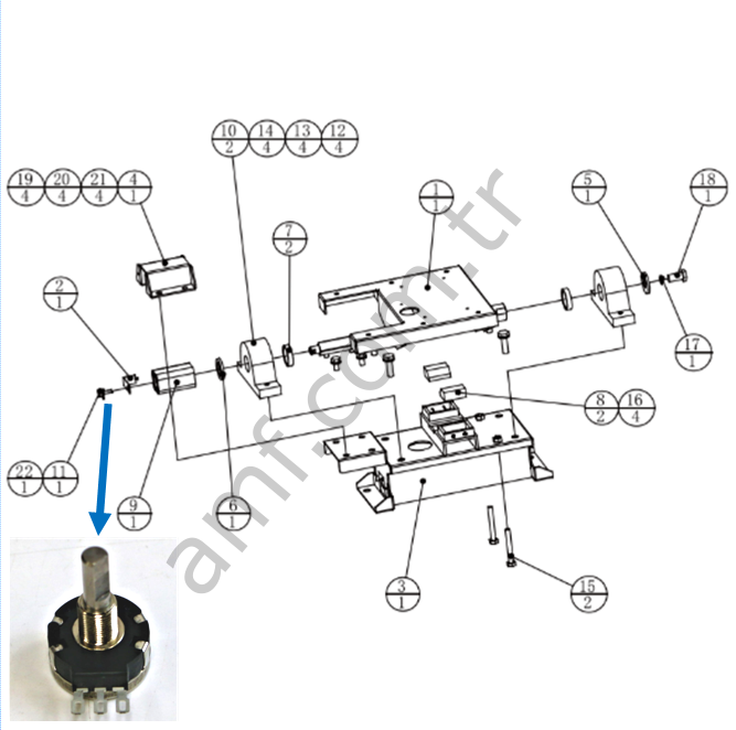 Rotary 5k Potentioemeter_1.3.IG04A00100 Storm Rider, Potansiyometre, 270 Degree