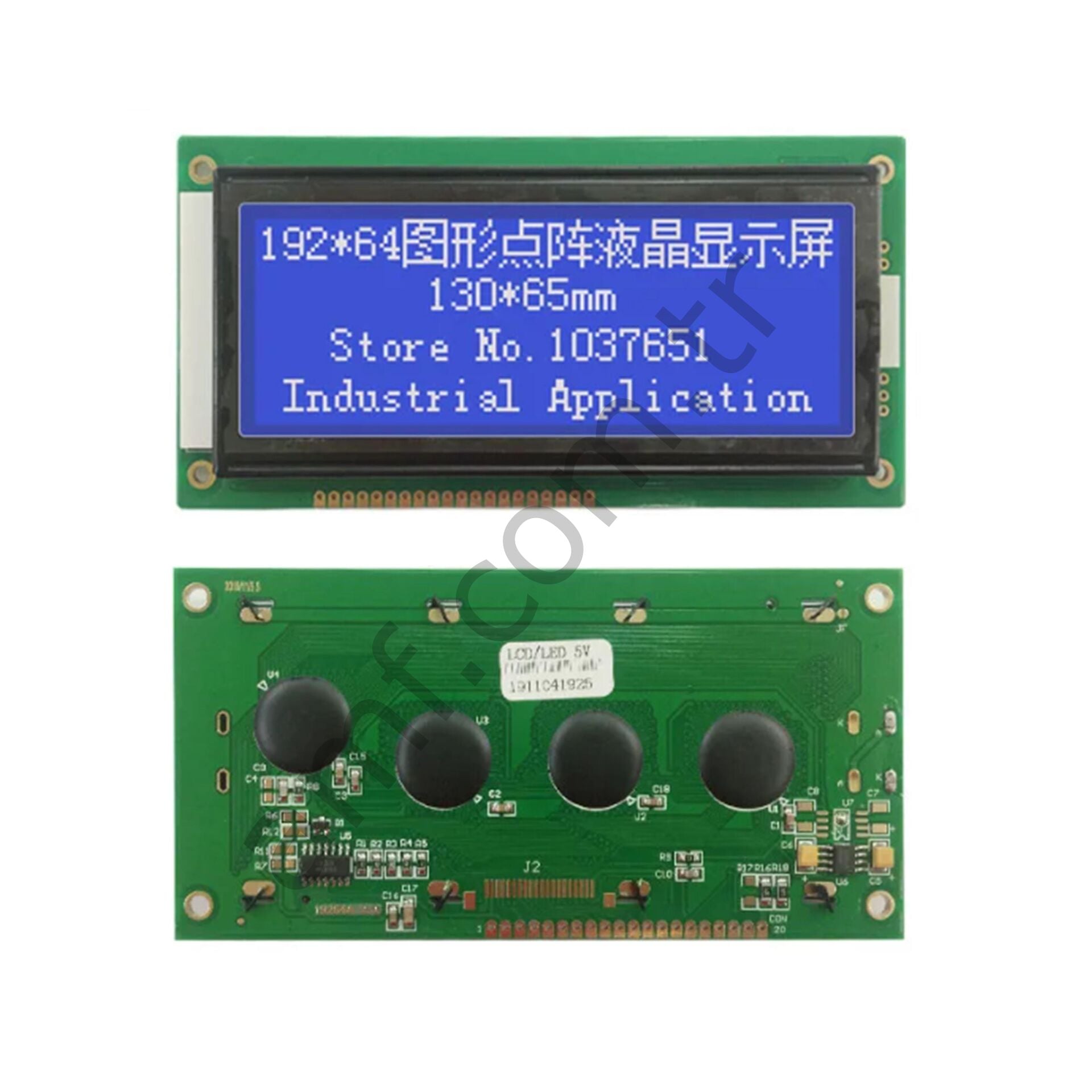 LCD Display 192x64 130*65mm 5v NT7108 Max Bilet İstasyonu, LCD ekran 192x64 130*65mm 5v NT7108 mavi 19264A LM19264K-4