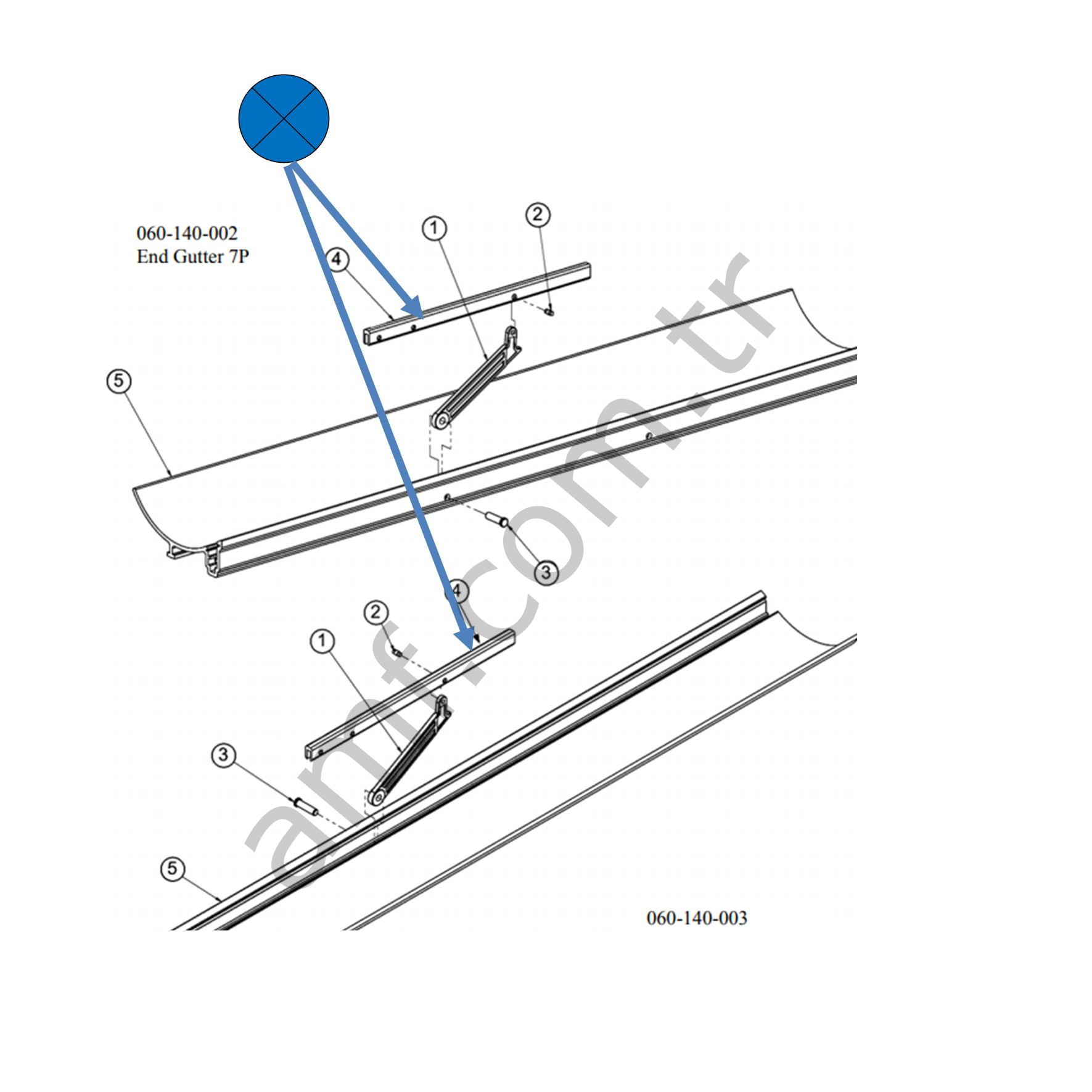 Hw66 End Bumper Rail_060140009 Hw66 Bumper Kısa Ray Parça