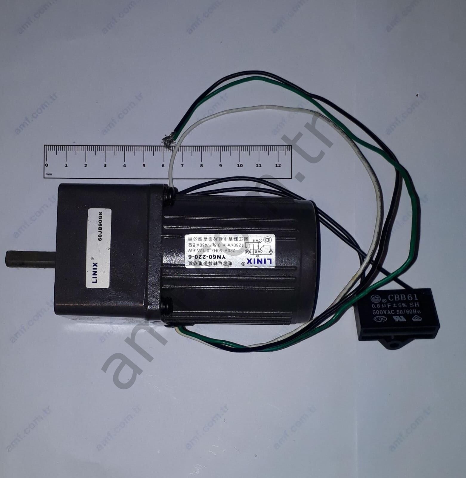 Gear&Motor_ LINIX YN60-220-6&60JB90G8 Redüktörlü Motor, LINIX YN60-220-6&60JB90G8