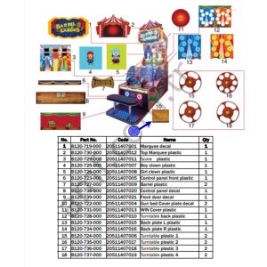 Gun Bed Cover plate Decal_B120-722-000/20511407004 Barrel Of Laughs, Silah Altı Resimli Pleksi