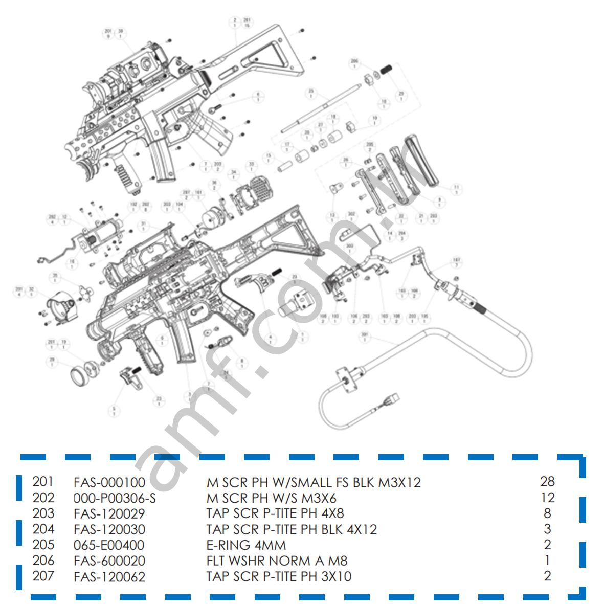 Operation Ghost, Gun Hardware Set_GUNHRDWRKIT Operation Ghost, Civata, Somun, Segman Seti