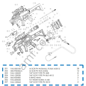 Operation Ghost, Gun Hardware Set_GUNHRDWRKIT Operation Ghost, Civata, Somun, Segman Seti