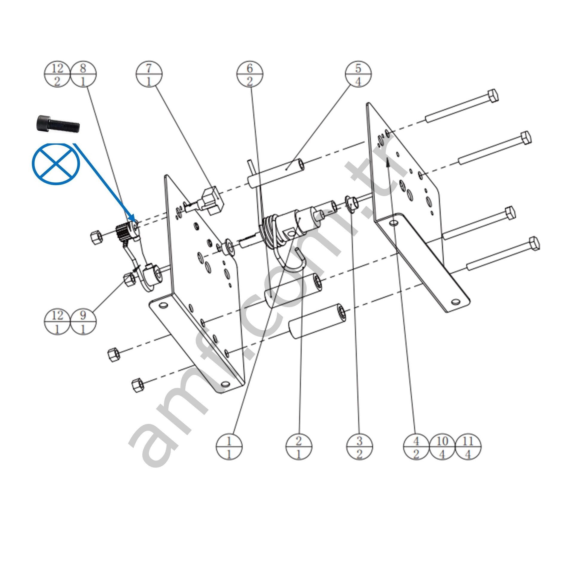 Hex Socket Fillister Head Screw_1.6.LSF30012 Storm Racer, Potansiyometre Tutucu Setskur, Ayar Vidası M3x8mm