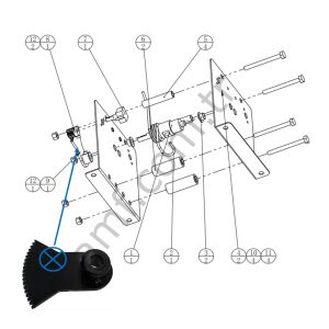 Accelerator Metal Flat Pot Gear_SRH-0901A04 Storm Racer, Pedal Potansiyometre Karşı Dişlisi, SEGA_604-20-093