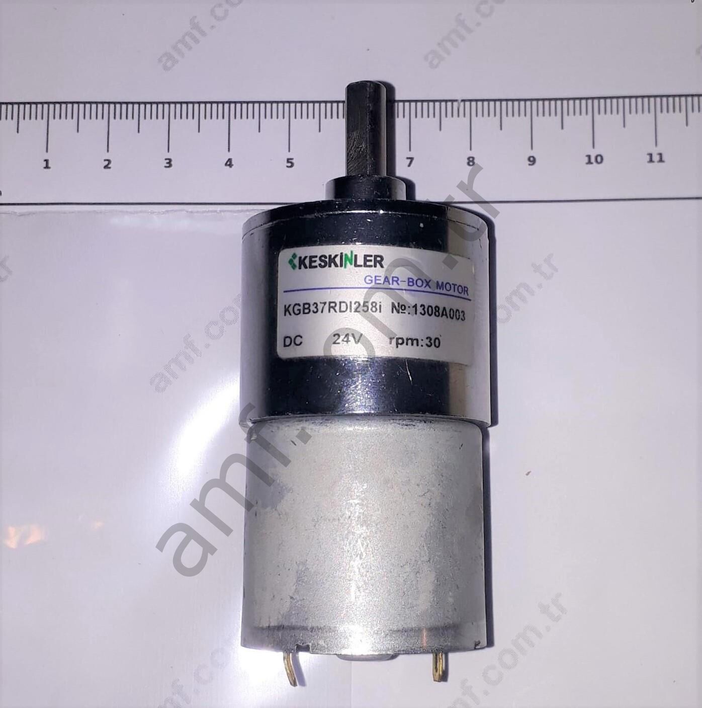 Dc Gear&Motor, 24 Volt 30 Rpm_KGB37RD1258i Keskinler Redüktörlü Motor, 24Volt/30Rpm, 37mm