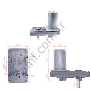 Dc Gear&Motor,24Volt 100Rpm Redüktörlü Motor, 555 Serisi, 24V 100Rpm