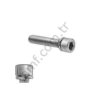 Screw, Socket Head,10-32x0.75  (BG10)_808640121 Soket Başlı Civata, 10-32x0.7, İlaçlı ( Makas Çember Vidası )