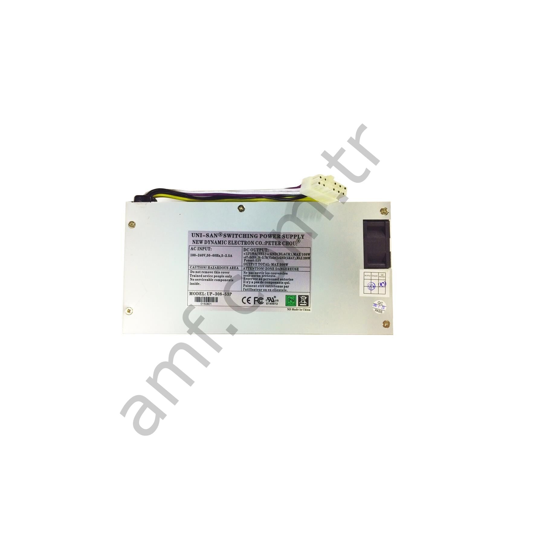 Power Supply_ UP-308-53P, 308W Fish Bowl Frenzy, Elektrik Güç Kaynağı