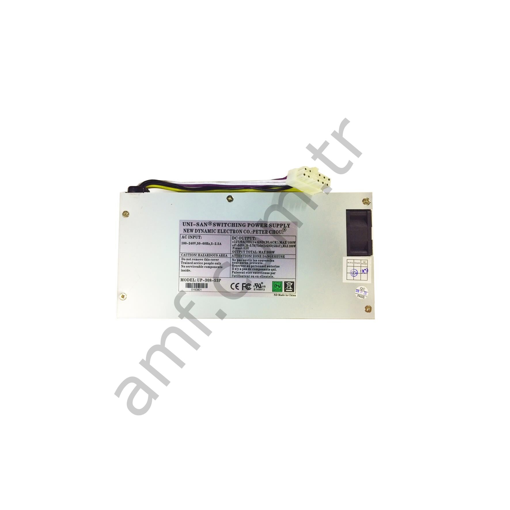 Power Supply_ UP-308-53P, 308W Fish Bowl Frenzy, Elektrik Güç Kaynağı