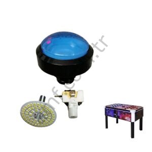Crazy Light Blue Button With Led Light Crazy Light, Mavi Buton Komple