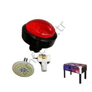 Crazy Light Red Button With Led Light Crazy Light, Kırmızı Buton Komple