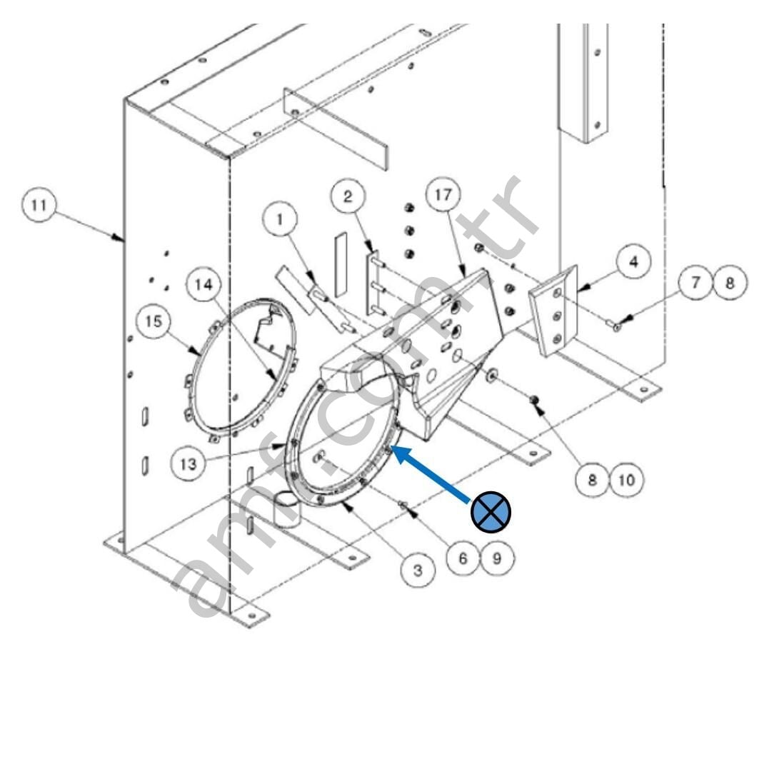 Ring Door Lower ODD  ( TMS )_9203001-1 Tms, Top Çıkışı Halkası, Alt, Tek Nolu/Odd Makine