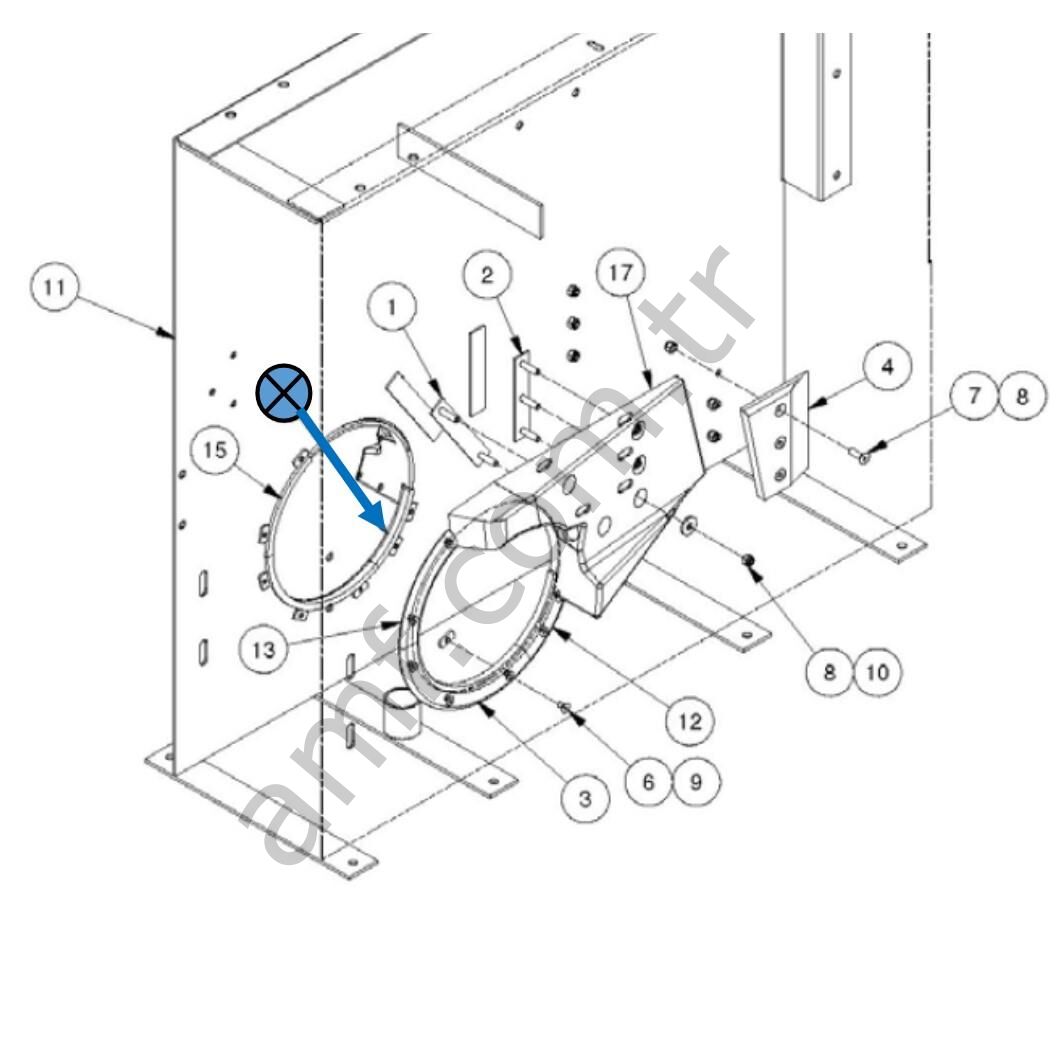 Ring Door Lower Even  ( TMS )_9203001-3 Tms, Top Çıkışı Halkası, Alt, Çift Nolu/Even Makine