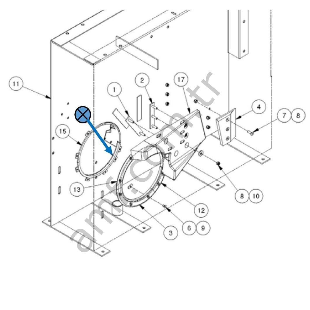 Ring Door Lower Even  ( TMS )_9203001-3 Tms, Top Çıkışı Halkası, Alt, Çift Nolu/Even Makine
