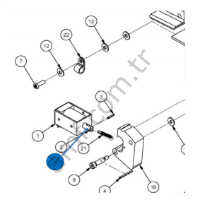 Solenoid Shaft_302554000 Tms, Solenoid Bobini Labut Freni Bağlantı Mili, Şaft