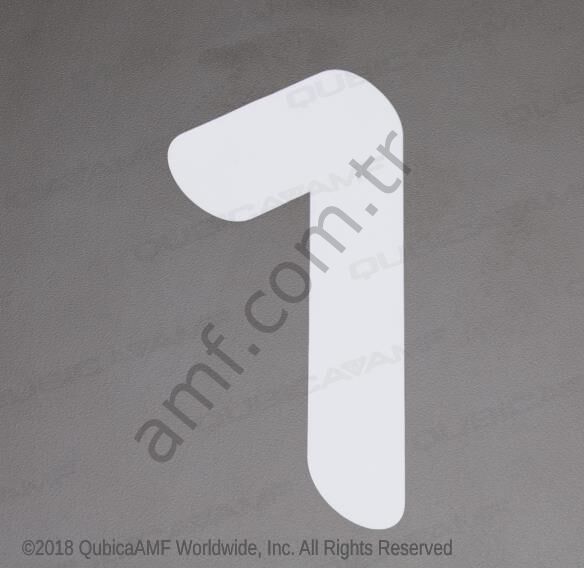 Lane Number Decal #1 Şerit Numarası Çıkartması #1