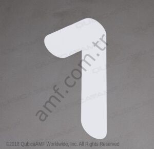 Lane Number Decal #1 Şerit Numarası Çıkartması #1
