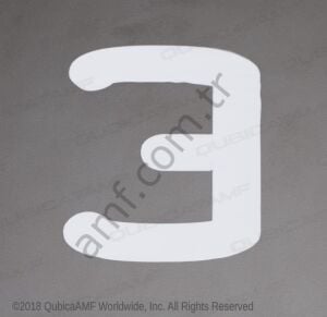 Lane Number Decal #3 Şerit Numarası Çıkartması #3