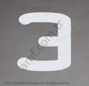 Lane Number Decal #3 Şerit Numarası Çıkartması #3