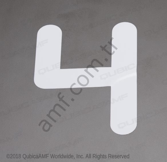 Lane Number Decal #4 Şerit Numarası Çıkartması #4
