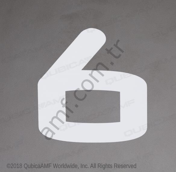 Lane Number Decal #6 Şerit Numarası Çıkartması #6